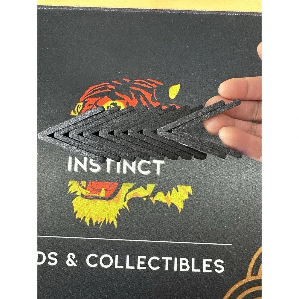 Trading Card Display Stands - 3D Printed Black - 10 Pack